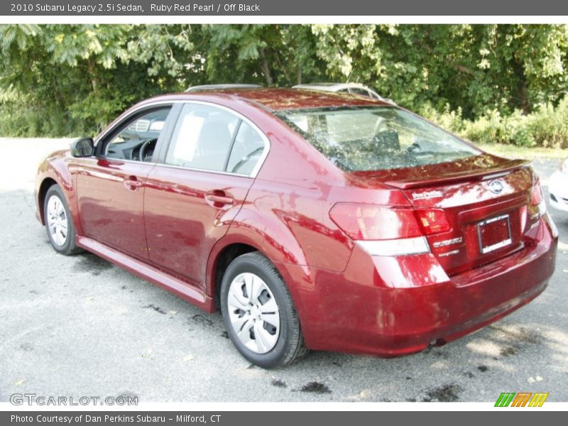 Ruby Red Pearl / Off Black 2010 Subaru Legacy 2.5i Sedan