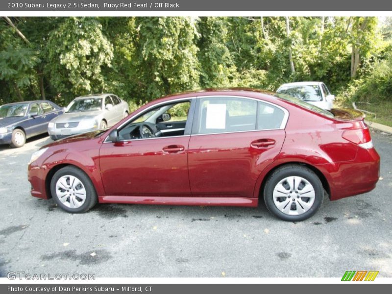 Ruby Red Pearl / Off Black 2010 Subaru Legacy 2.5i Sedan