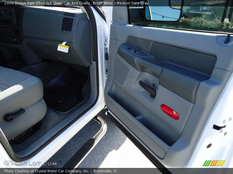 Bright White / Medium Slate Gray 2009 Dodge Ram 3500 SLT Quad Cab 4x4 Dually