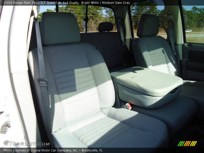 Bright White / Medium Slate Gray 2009 Dodge Ram 3500 SLT Quad Cab 4x4 Dually