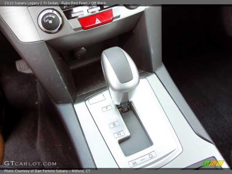  2010 Legacy 2.5i Sedan Lineartronic CVT Automatic Shifter