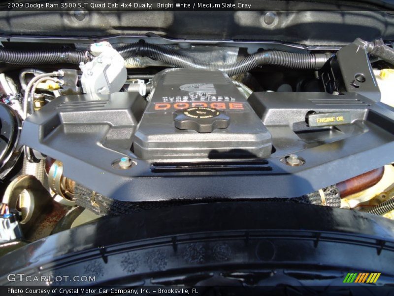  2009 Ram 3500 SLT Quad Cab 4x4 Dually Engine - 6.7 Liter Cummins OHV 24-Valve BLUETEC Turbo-Diesel Inline 6 Cylinder