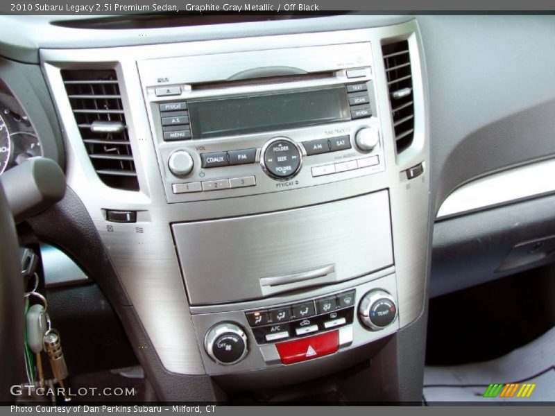 Controls of 2010 Legacy 2.5i Premium Sedan