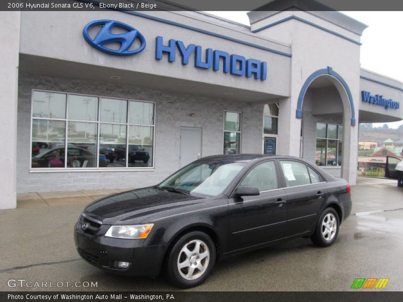 Ebony Black / Beige 2006 Hyundai Sonata GLS V6