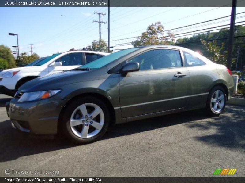 Galaxy Gray Metallic / Gray 2008 Honda Civic EX Coupe