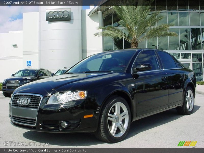 Brilliant Black / Ebony 2007 Audi A4 2.0T Sedan
