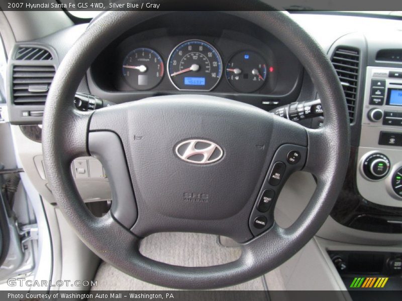Silver Blue / Gray 2007 Hyundai Santa Fe GLS 4WD