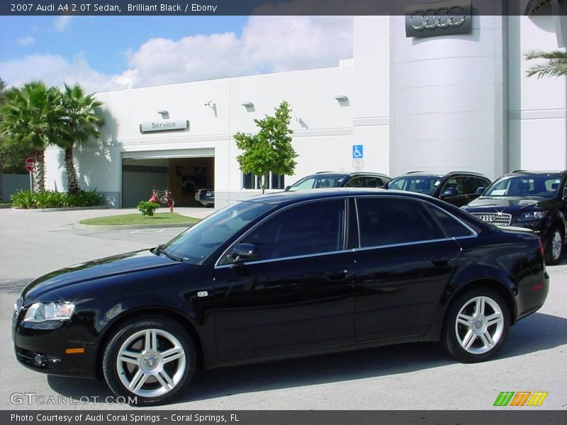 Brilliant Black / Ebony 2007 Audi A4 2.0T Sedan