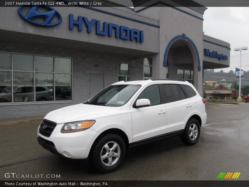 Arctic White / Gray 2007 Hyundai Santa Fe GLS 4WD