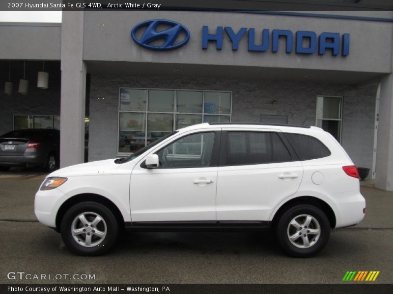 Arctic White / Gray 2007 Hyundai Santa Fe GLS 4WD