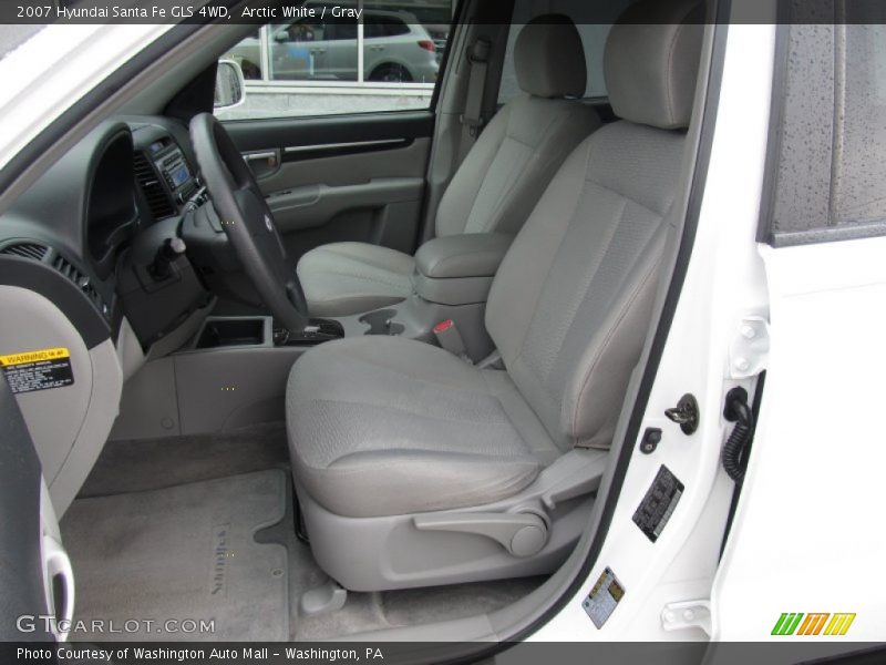 Arctic White / Gray 2007 Hyundai Santa Fe GLS 4WD