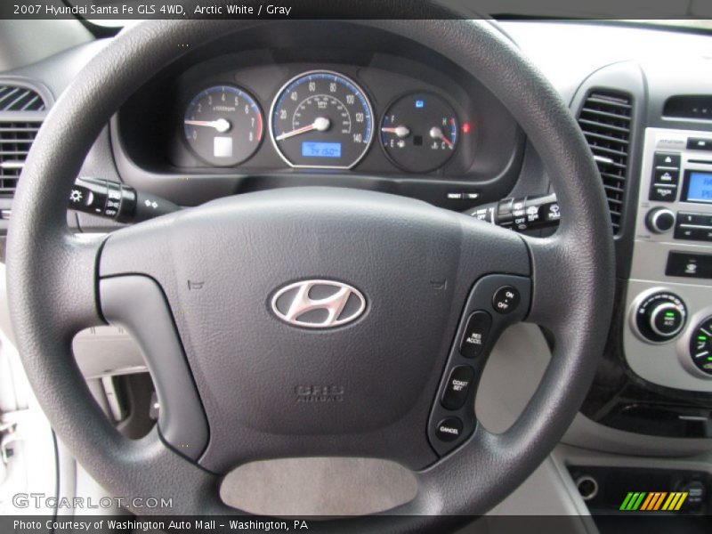 Arctic White / Gray 2007 Hyundai Santa Fe GLS 4WD
