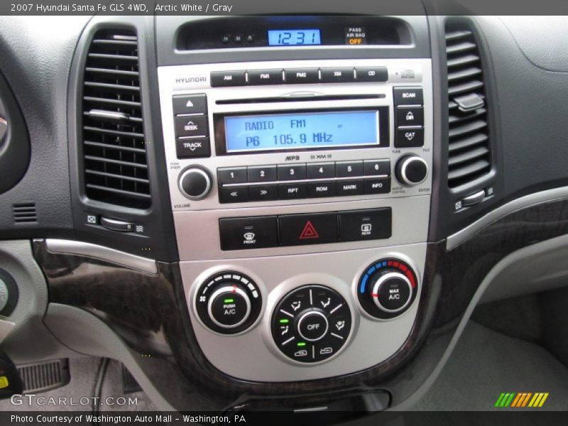 Arctic White / Gray 2007 Hyundai Santa Fe GLS 4WD