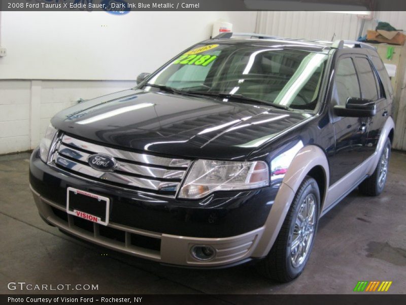 Dark Ink Blue Metallic / Camel 2008 Ford Taurus X Eddie Bauer