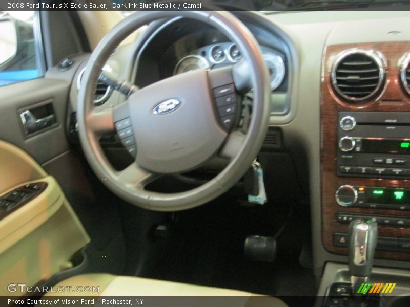 Dark Ink Blue Metallic / Camel 2008 Ford Taurus X Eddie Bauer