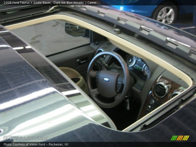 Dark Ink Blue Metallic / Camel 2008 Ford Taurus X Eddie Bauer