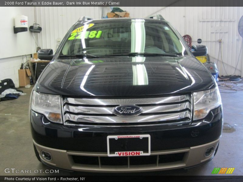 Dark Ink Blue Metallic / Camel 2008 Ford Taurus X Eddie Bauer