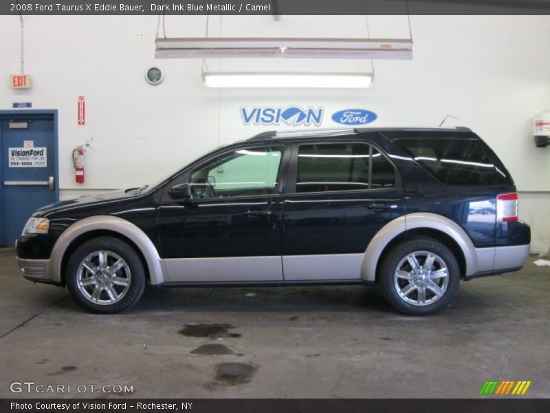 Dark Ink Blue Metallic / Camel 2008 Ford Taurus X Eddie Bauer