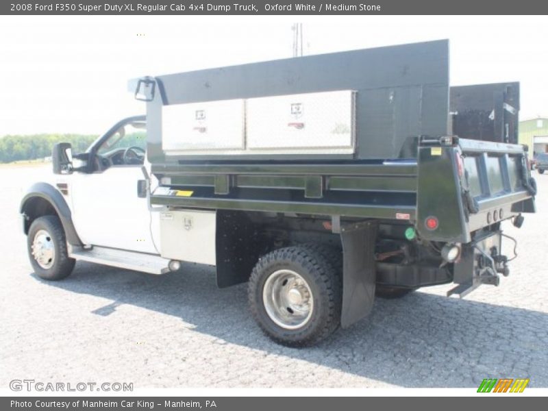  2008 F350 Super Duty XL Regular Cab 4x4 Dump Truck Oxford White