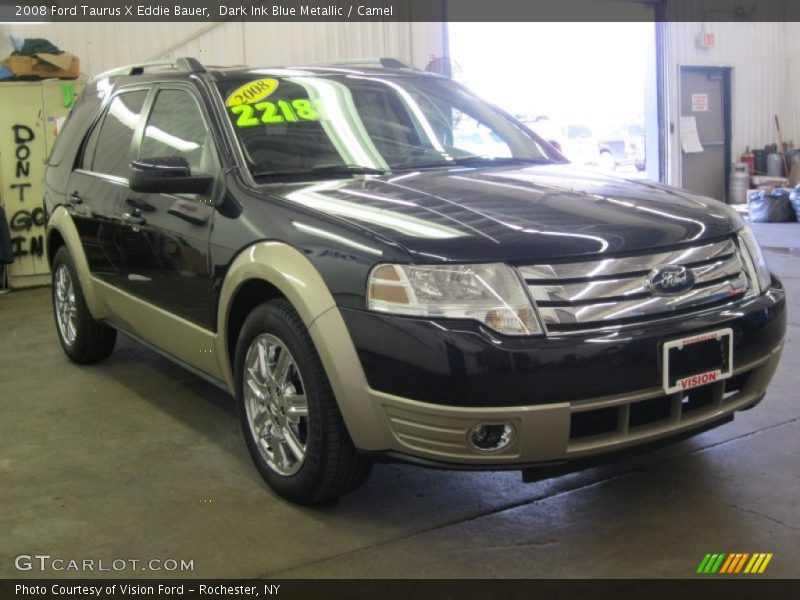 Dark Ink Blue Metallic / Camel 2008 Ford Taurus X Eddie Bauer