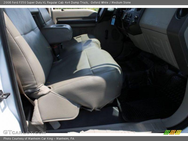 Oxford White / Medium Stone 2008 Ford F350 Super Duty XL Regular Cab 4x4 Dump Truck