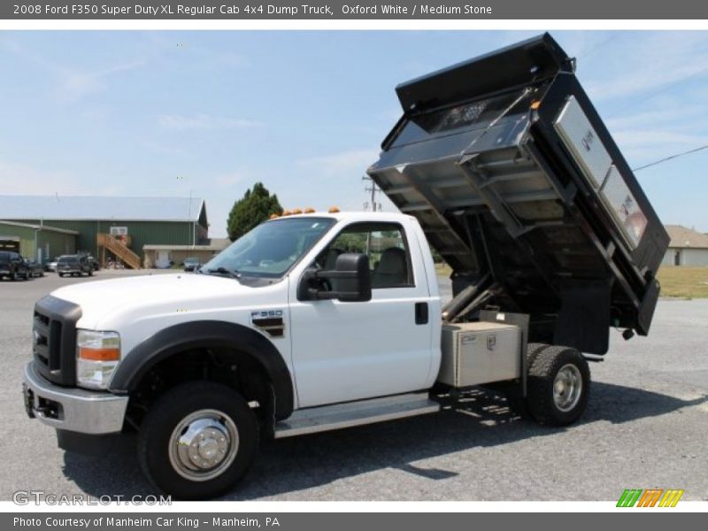  2008 F350 Super Duty XL Regular Cab 4x4 Dump Truck Oxford White