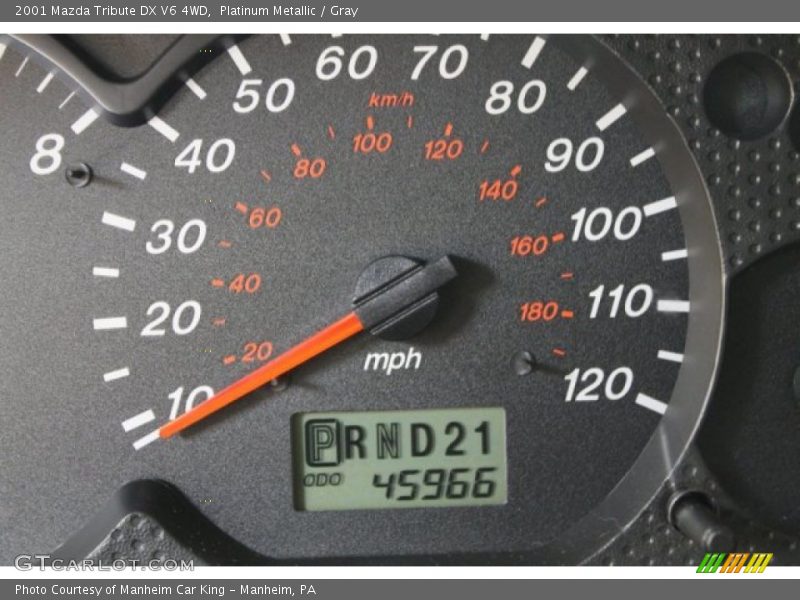 Platinum Metallic / Gray 2001 Mazda Tribute DX V6 4WD