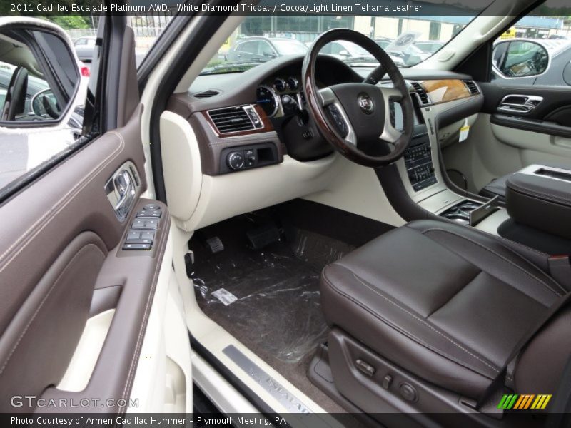  2011 Escalade Platinum AWD Cocoa/Light Linen Tehama Leather Interior