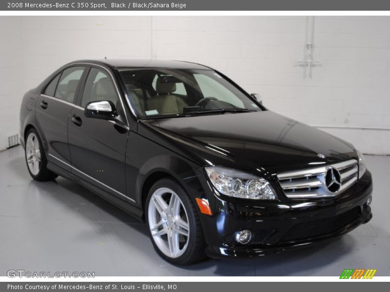 Black / Black/Sahara Beige 2008 Mercedes-Benz C 350 Sport