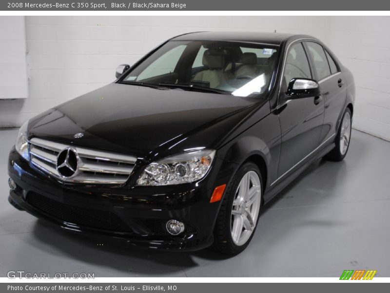 Black / Black/Sahara Beige 2008 Mercedes-Benz C 350 Sport