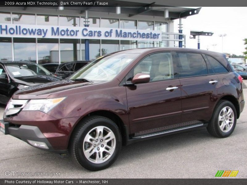 Dark Cherry Pearl / Taupe 2009 Acura MDX Technology