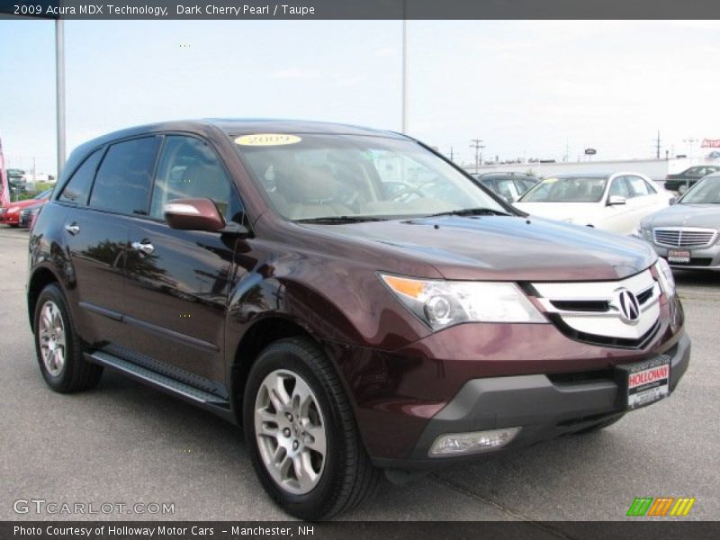 Dark Cherry Pearl / Taupe 2009 Acura MDX Technology