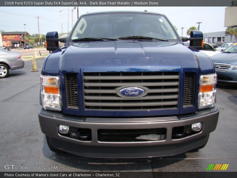 Dark Blue Pearl Metallic / Medium Stone 2008 Ford F250 Super Duty FX4 SuperCab 4x4