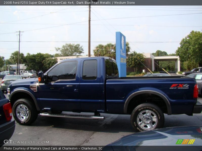 Dark Blue Pearl Metallic / Medium Stone 2008 Ford F250 Super Duty FX4 SuperCab 4x4