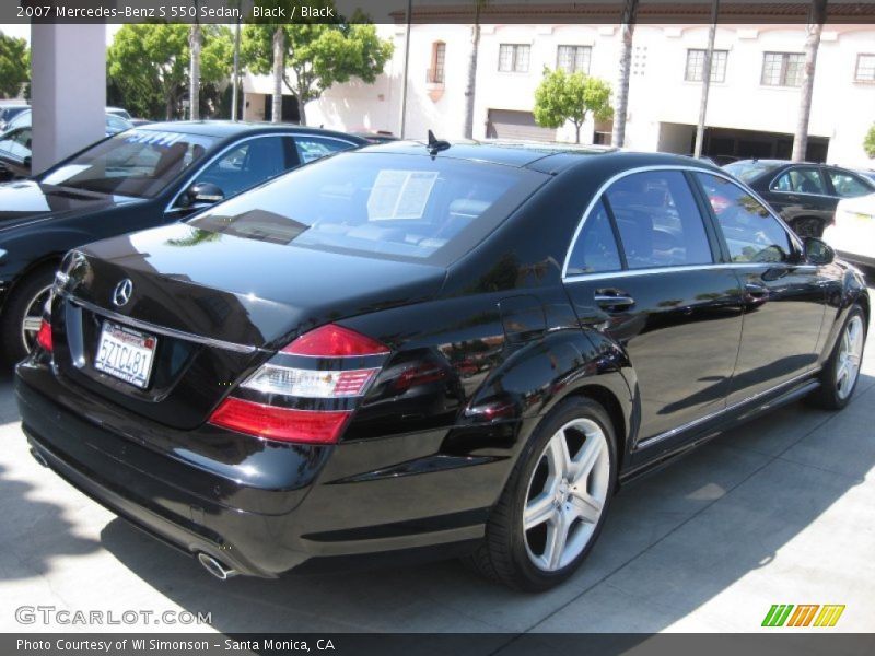 Black / Black 2007 Mercedes-Benz S 550 Sedan