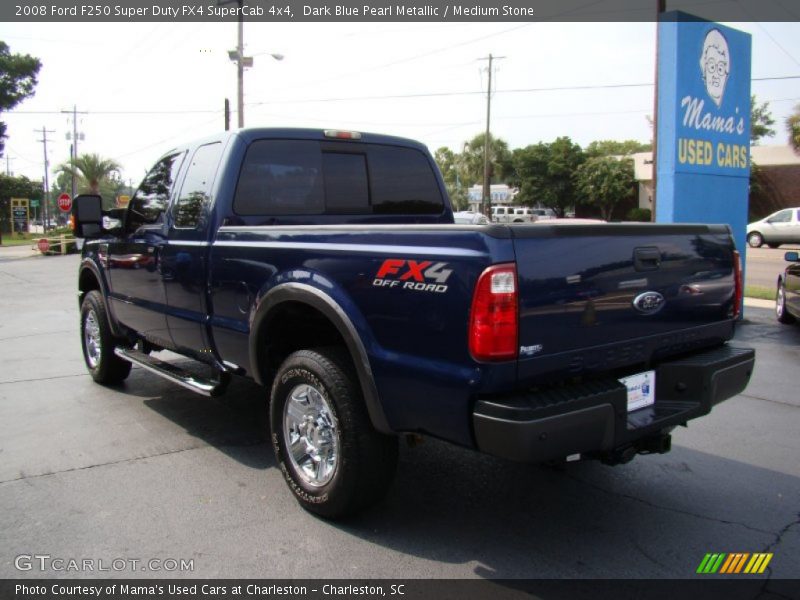 Dark Blue Pearl Metallic / Medium Stone 2008 Ford F250 Super Duty FX4 SuperCab 4x4