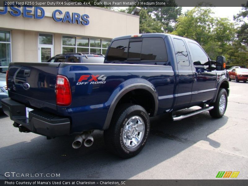 Dark Blue Pearl Metallic / Medium Stone 2008 Ford F250 Super Duty FX4 SuperCab 4x4
