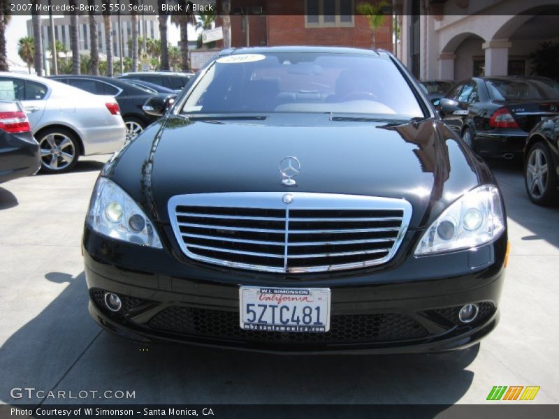 Black / Black 2007 Mercedes-Benz S 550 Sedan