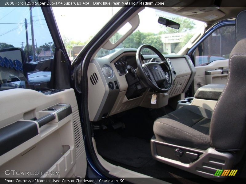 Dark Blue Pearl Metallic / Medium Stone 2008 Ford F250 Super Duty FX4 SuperCab 4x4