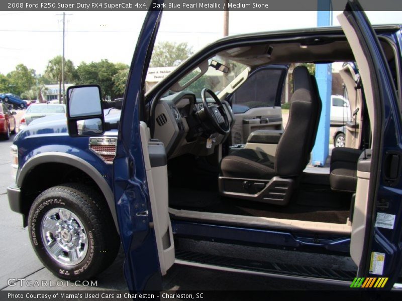 Dark Blue Pearl Metallic / Medium Stone 2008 Ford F250 Super Duty FX4 SuperCab 4x4