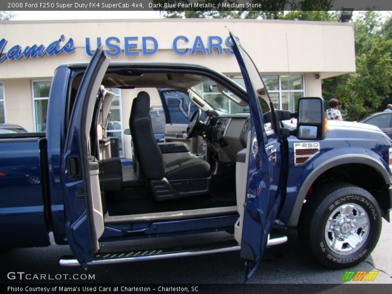 Dark Blue Pearl Metallic / Medium Stone 2008 Ford F250 Super Duty FX4 SuperCab 4x4