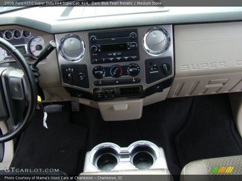 Dark Blue Pearl Metallic / Medium Stone 2008 Ford F250 Super Duty FX4 SuperCab 4x4