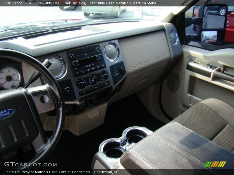 Dark Blue Pearl Metallic / Medium Stone 2008 Ford F250 Super Duty FX4 SuperCab 4x4