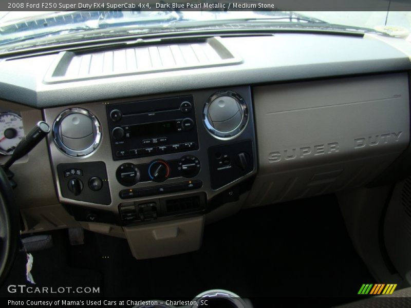 Dark Blue Pearl Metallic / Medium Stone 2008 Ford F250 Super Duty FX4 SuperCab 4x4
