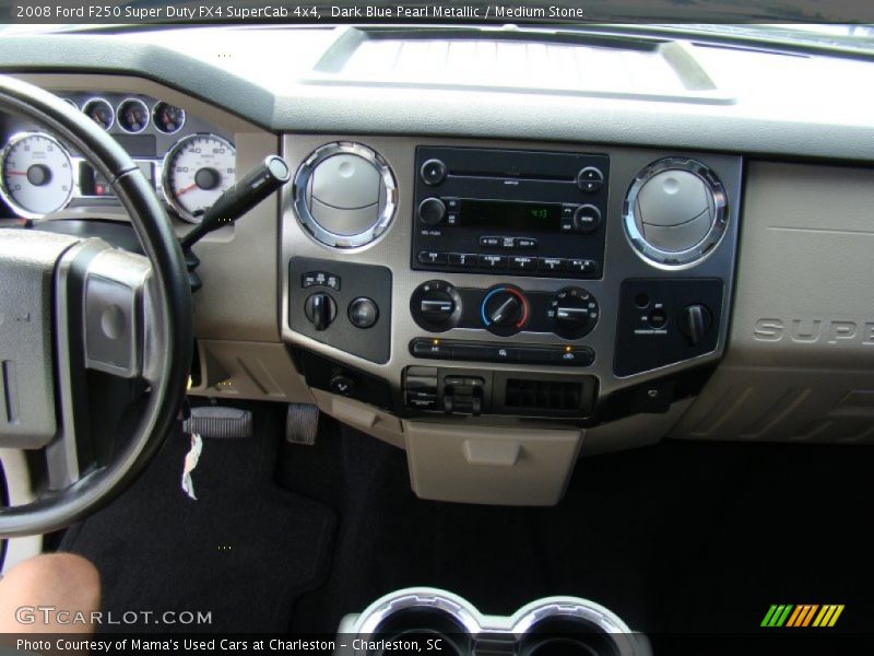 Dark Blue Pearl Metallic / Medium Stone 2008 Ford F250 Super Duty FX4 SuperCab 4x4