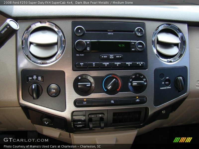 Dark Blue Pearl Metallic / Medium Stone 2008 Ford F250 Super Duty FX4 SuperCab 4x4
