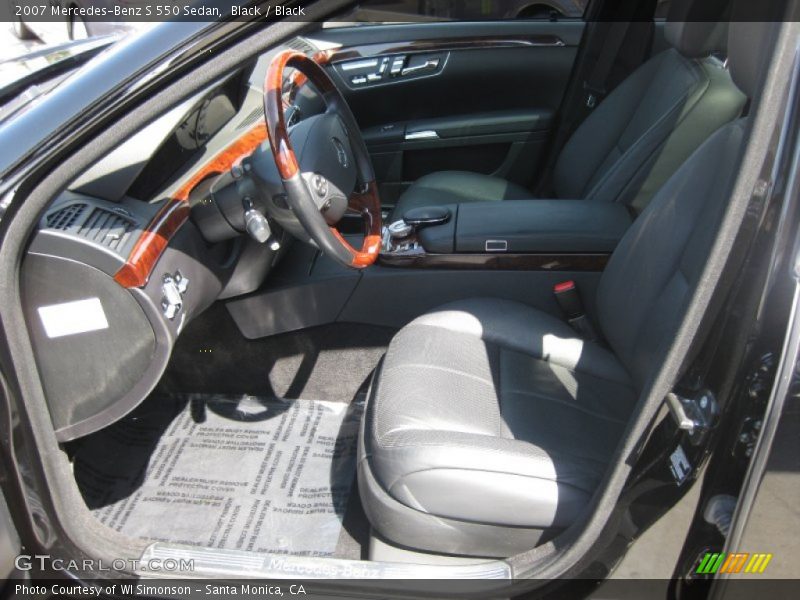 Black / Black 2007 Mercedes-Benz S 550 Sedan