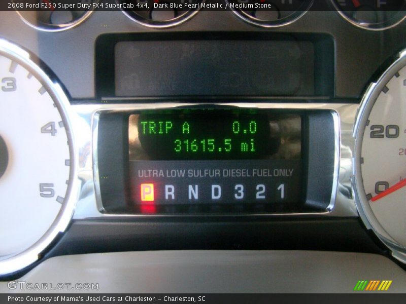 Dark Blue Pearl Metallic / Medium Stone 2008 Ford F250 Super Duty FX4 SuperCab 4x4