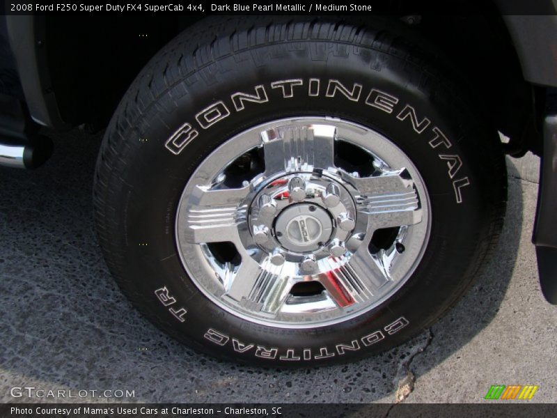Dark Blue Pearl Metallic / Medium Stone 2008 Ford F250 Super Duty FX4 SuperCab 4x4