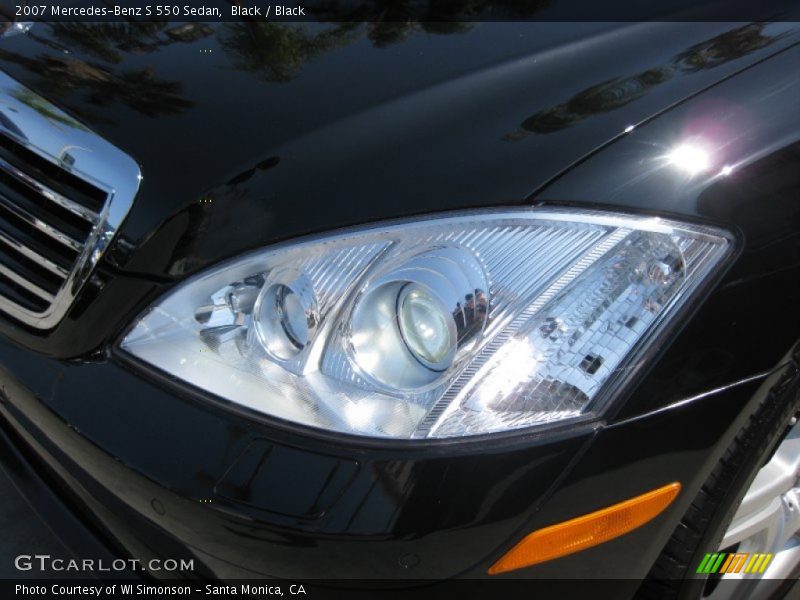 Black / Black 2007 Mercedes-Benz S 550 Sedan